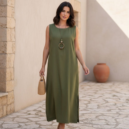 Daphne Linen Midi Dress